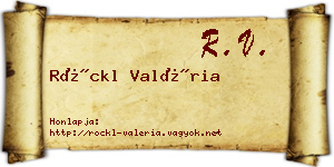 Röckl Valéria névjegykártya